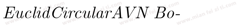 EuclidCircularAVN Bo字体转换